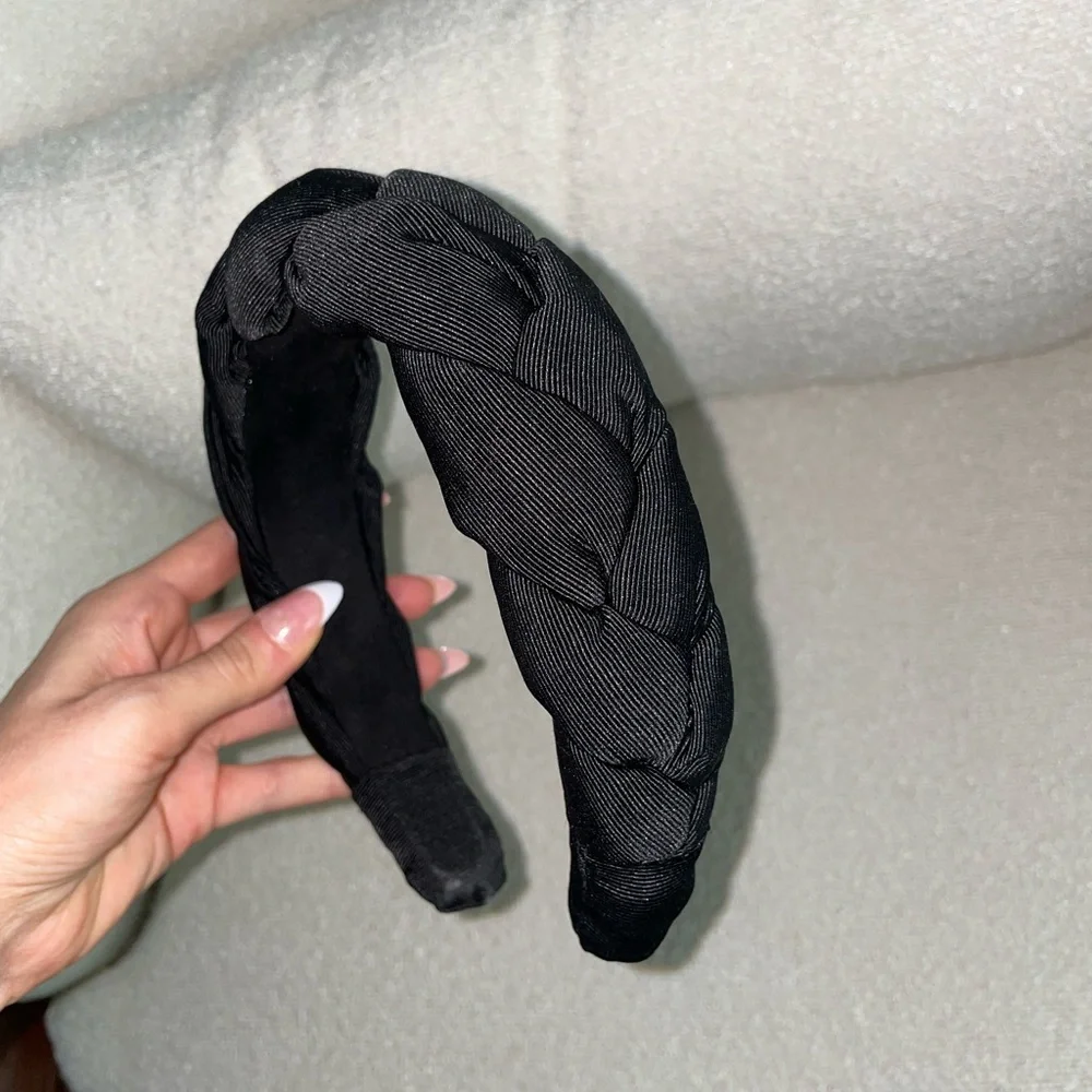 Revolve Lovers and Friends Ingrid‎ Braided Black Headband